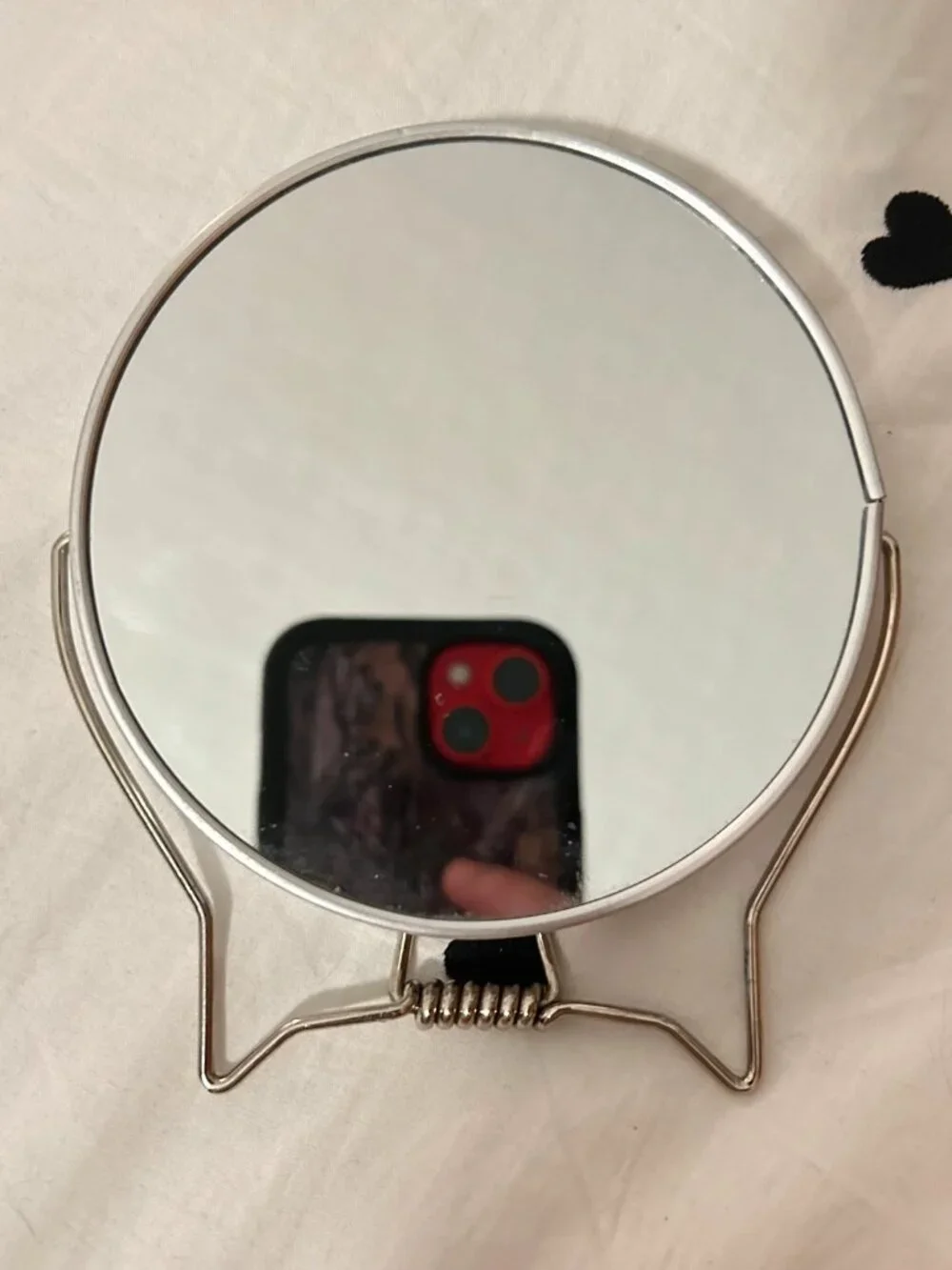 Small Double Sided Circular Mirror